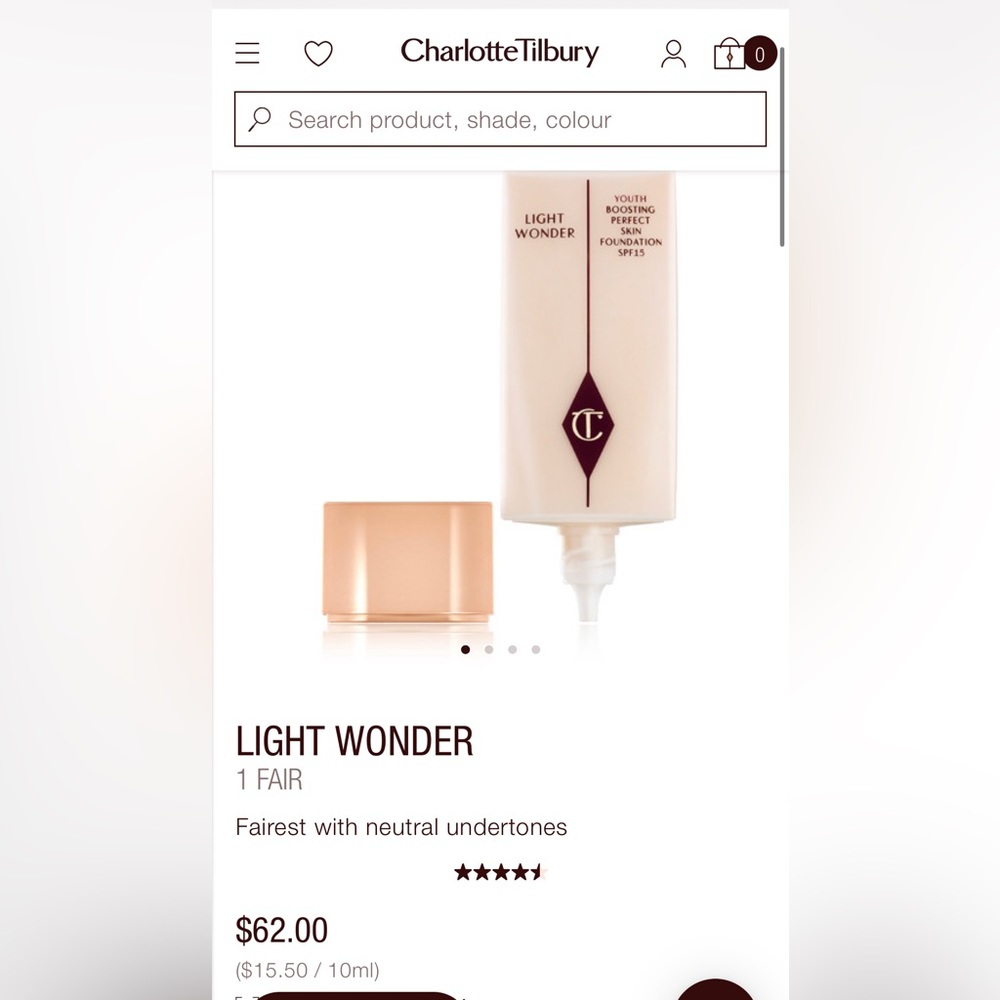 Charlotte Tilbury Light Wonder Foundation
